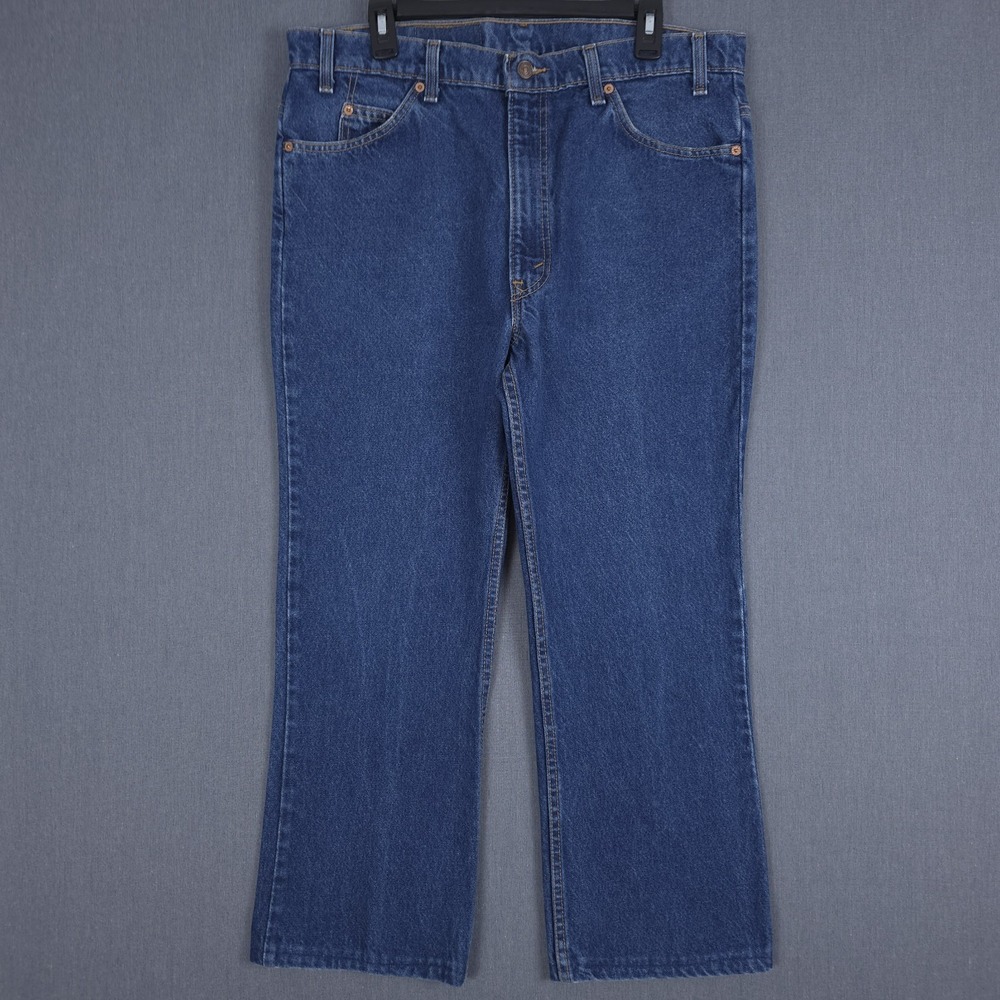 Vintage Levis 517 Orange Tab Jeans Mens 38x31 (Fits 36x26) HEMMED Denim 90s USA